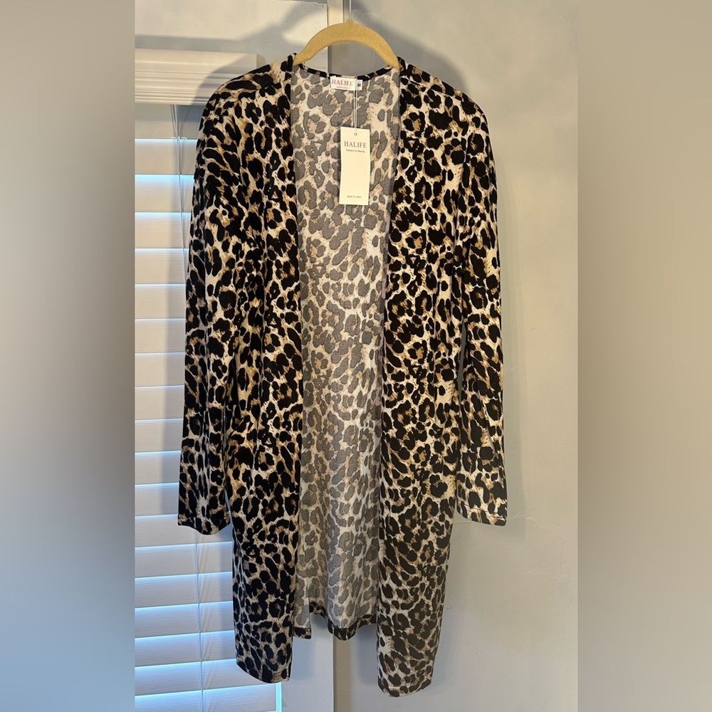 Brand new leopard cardigan